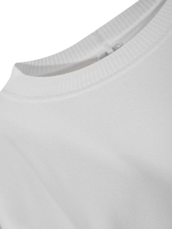 The Best Shops LIVIANA CONTI: tuniche - Cappa Lila In Maglia Di Viscosa Bianco