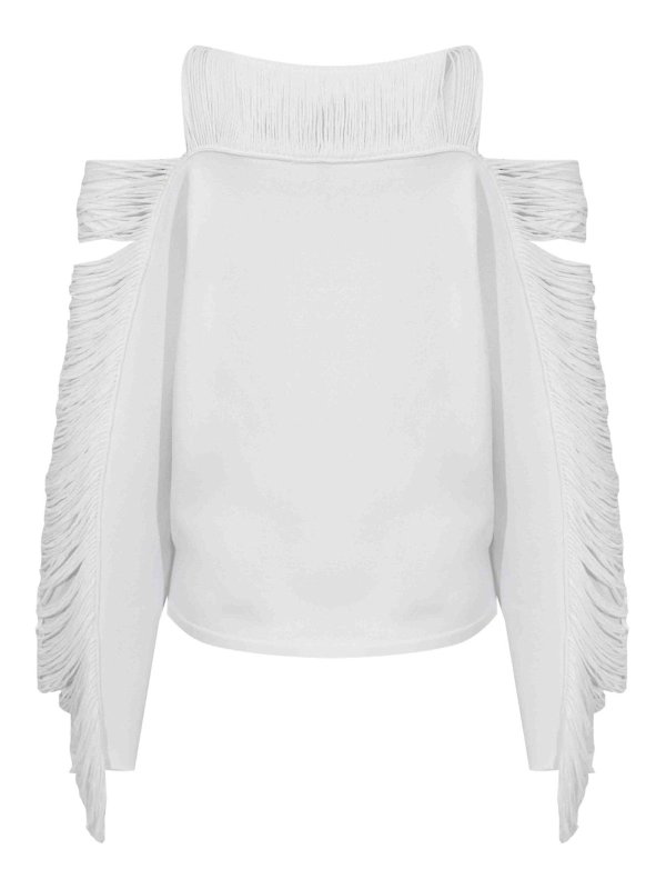 LIVIANA CONTI: Strickpullover mit Rundhalsausschnitt online - Rundhalspullover - Weiß