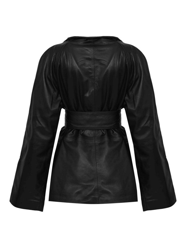 LIVIANA CONTI: leather jacket online - Yuko Leather Jacket