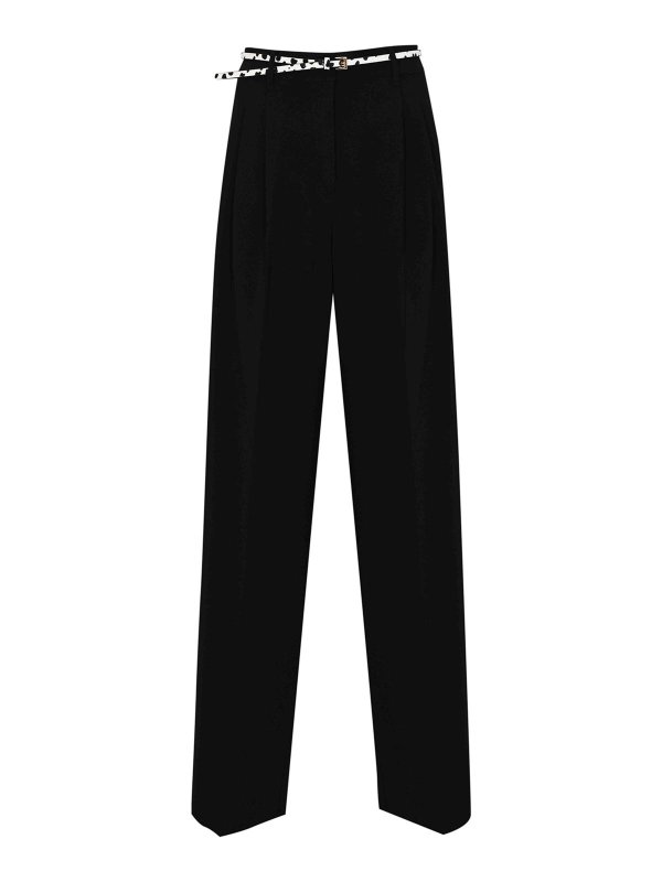 MAX MARA STUDIO: カジュアルトラウザー - カジュアルパンツ - 黒