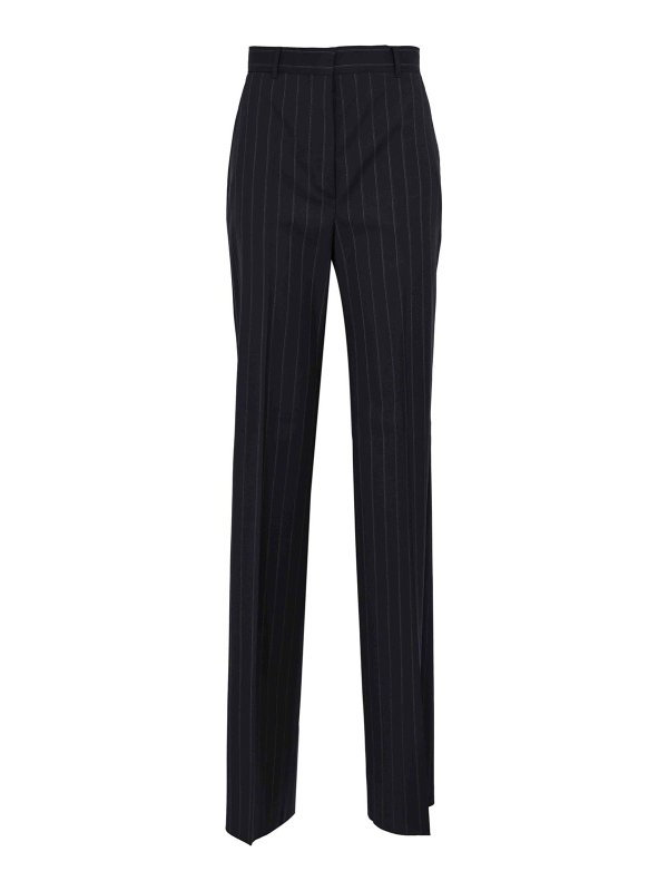 MAX MARA STUDIO: カジュアルトラウザー - カジュアルパンツ - ブルー