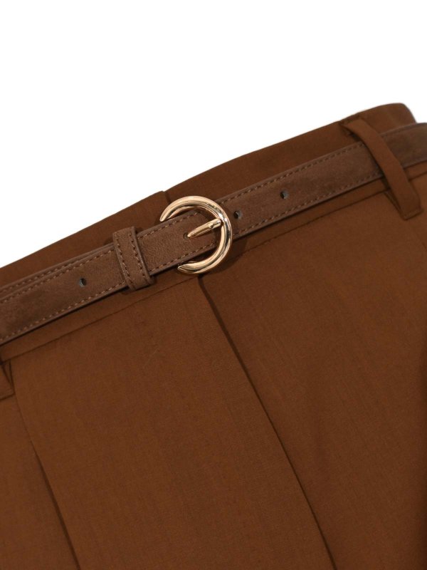 The Best Shops MAX MARA STUDIO: カジュアルトラウザー - カジュアルパンツ - ダークブラウン