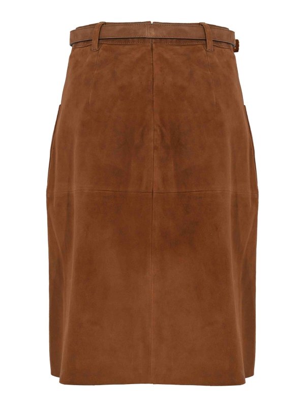 MAX MARA STUDIO: ニーレングススカート＆ミディ丈 online - 膝丈/ミディスカート - ダークブラウン