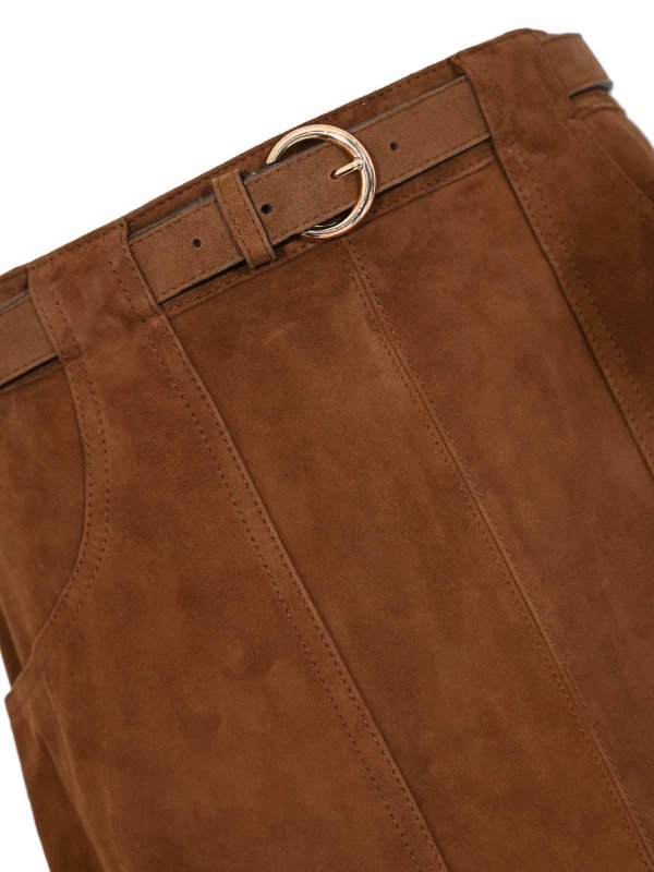 The Best Shops MAX MARA STUDIO: ニーレングススカート＆ミディ丈 - 膝丈/ミディスカート - ダークブラウン