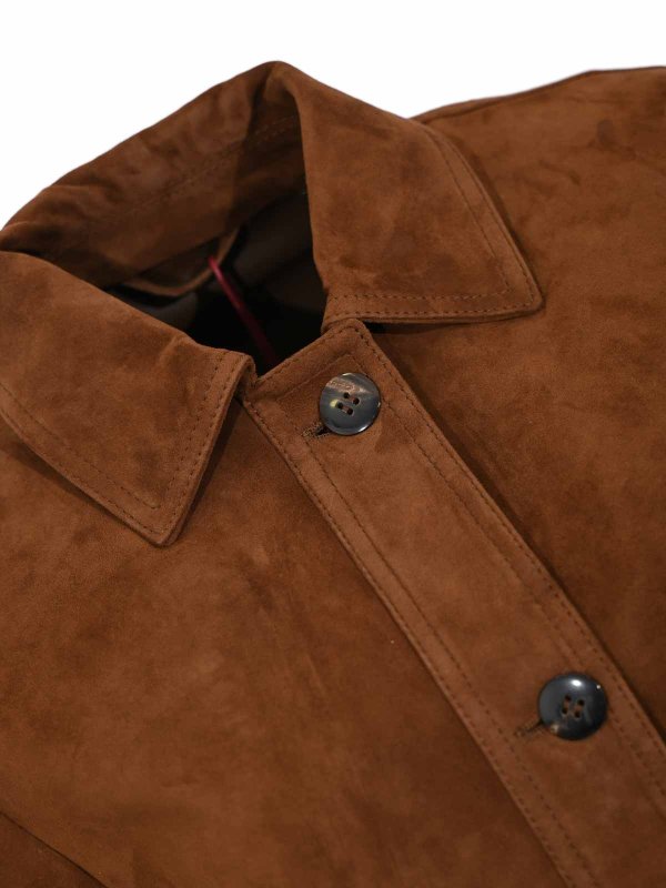 The Best Shops MAX MARA STUDIO: レザージャケット - レザージャケット - ダークブラウン