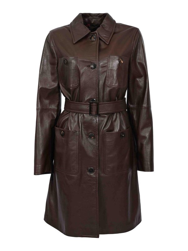 MAX MARA STUDIO: トレンチコート - トレンチコート - ブラウン