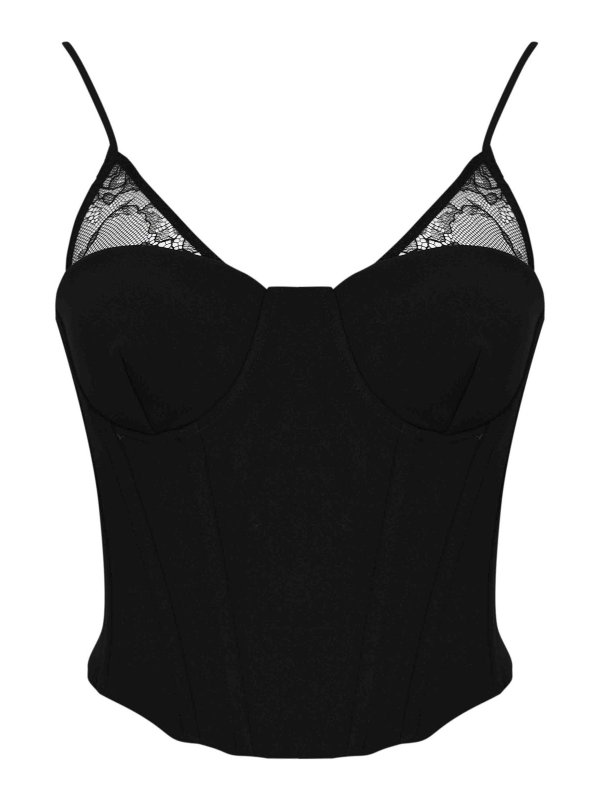 PATRIZIA PEPE: Tops & Débardeurs - Top - Noir