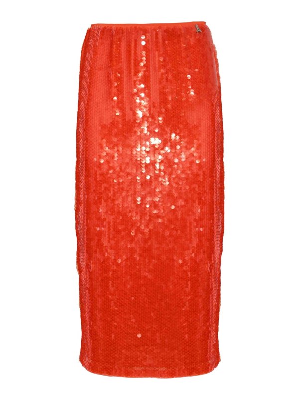 PATRIZIA PEPE: Jupes midi et au genou - Jupe Midi - Orange