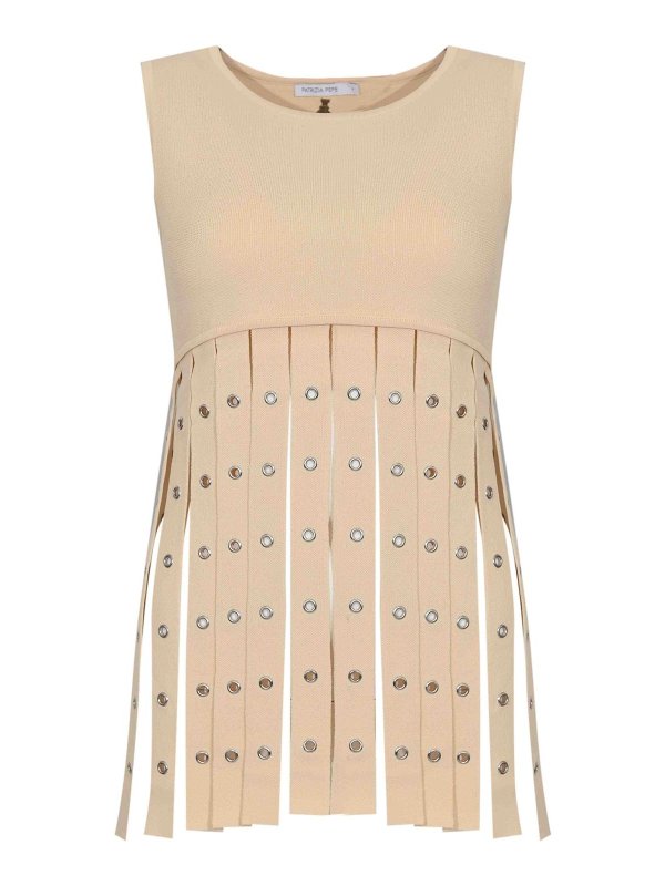 PATRIZIA PEPE: Tops & Débardeurs - Top - Blanc