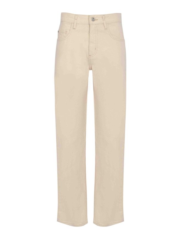 PATRIZIA PEPE: Jeans à jambe droite - Jean Droit - Beige