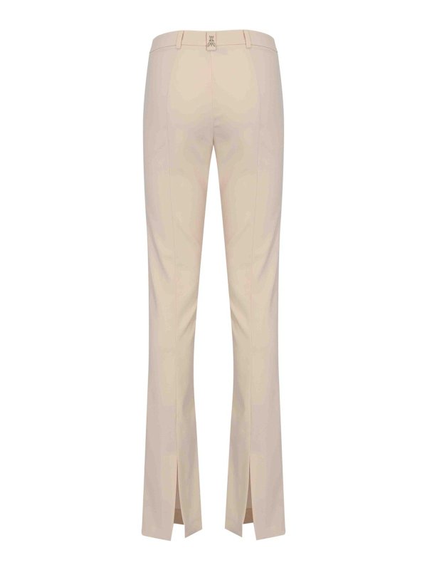PATRIZIA PEPE: pantaloni casual online - Pantaloni Slim In Crpe Stretch Warm Ivory