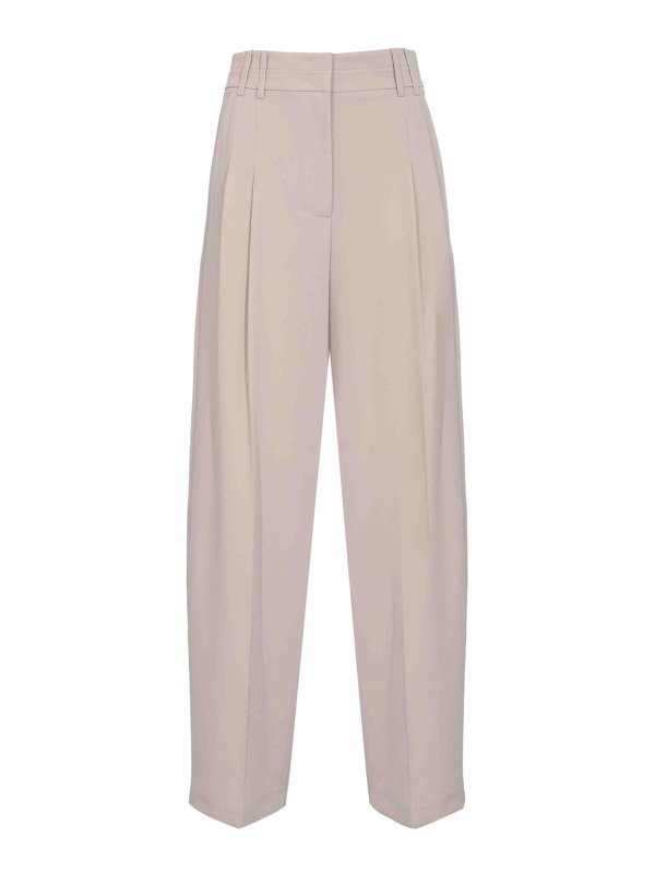PATRIZIA PEPE: Pantalons casual - Pantalons Décontractés - Gris Clair