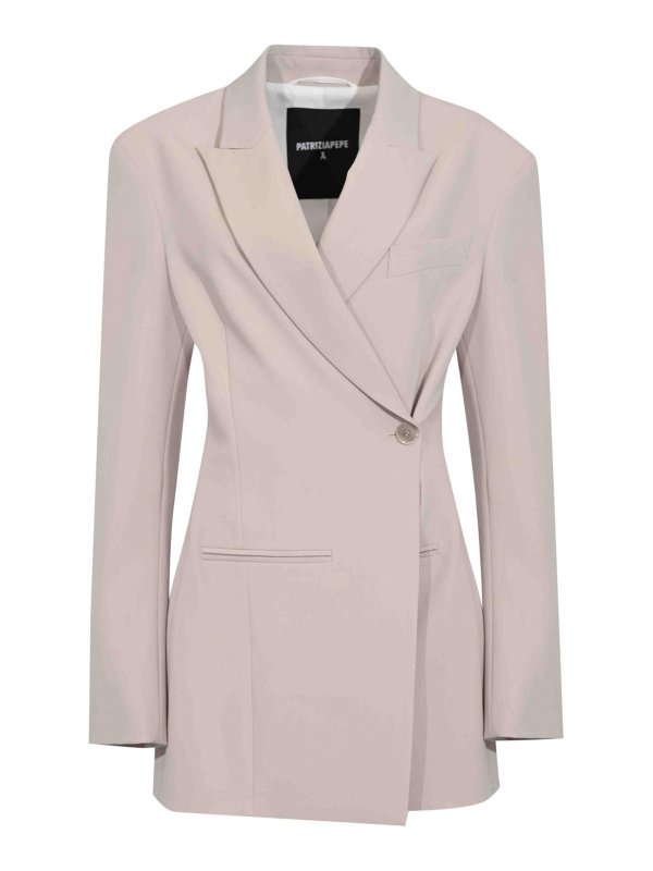 PATRIZIA PEPE: デニムジャケット - デニムジャケット - ライトグレー