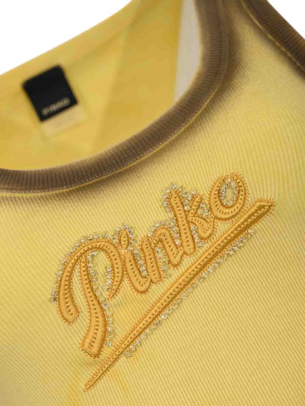 The Best Shops Pinko: Tops y camisetas sin mangas - Top - Amarillo