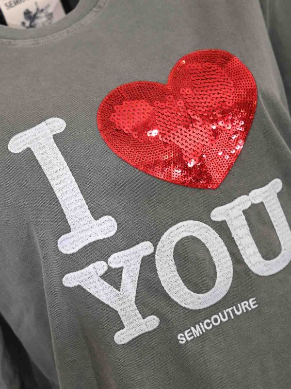 The Best Shops Semicouture: T-shirts - T-Shirt - Gris