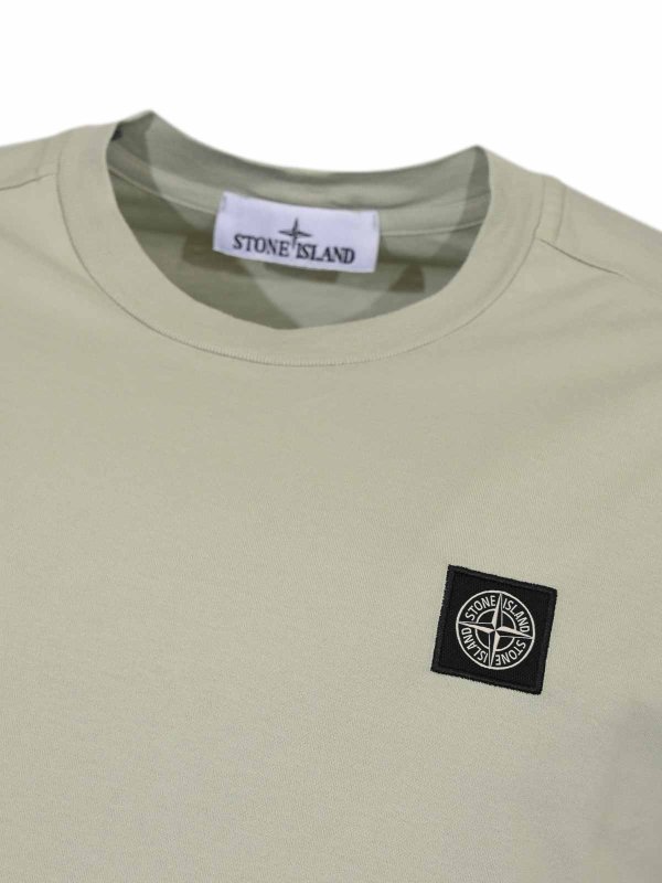 The Best Shops STONE ISLAND: T-shirts - T-Shirt - Vert Clair