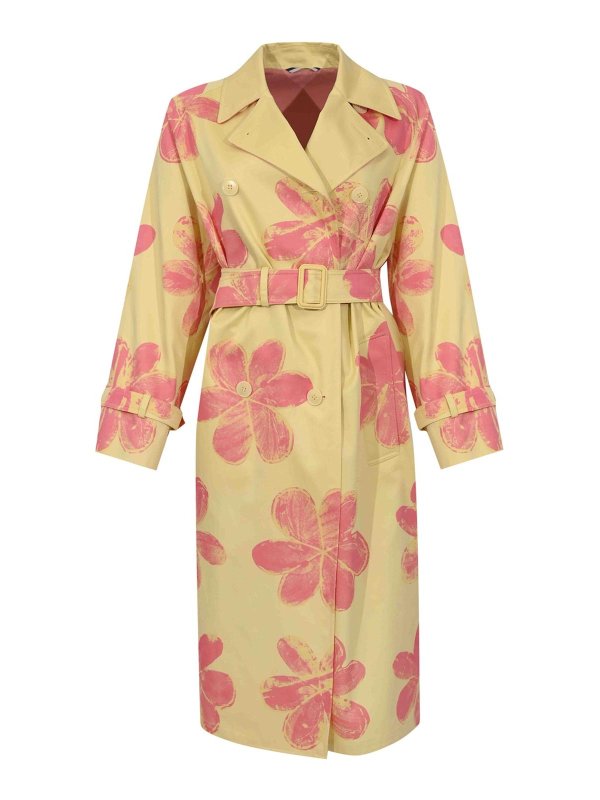 WEEKEND MAX MARA: トレンチコート - トレンチコート - イエロー