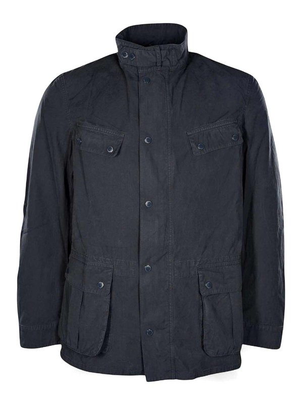 BARBOUR: knee length coats - Blue jacket