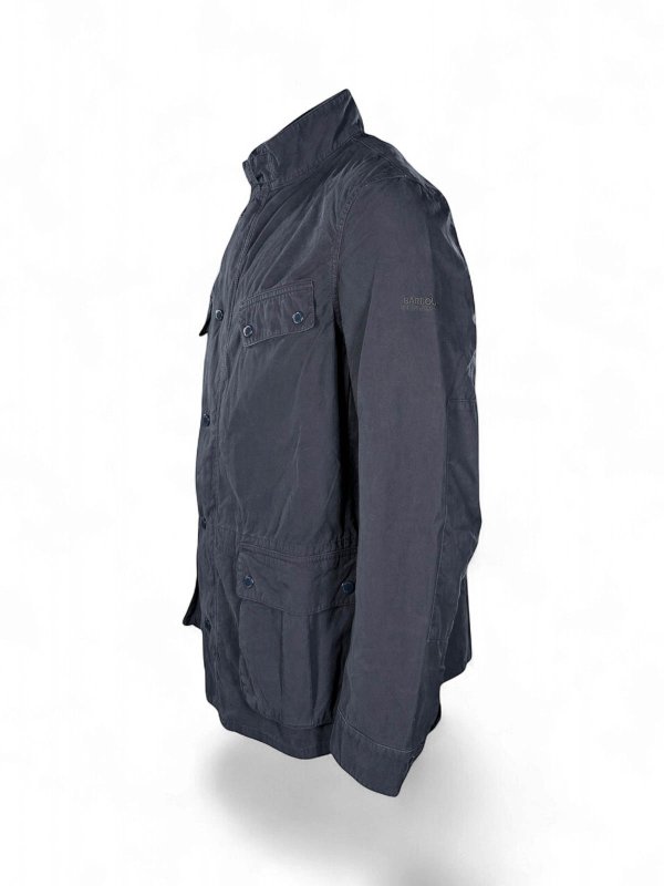 BARBOUR: knee length coats online - Blue jacket