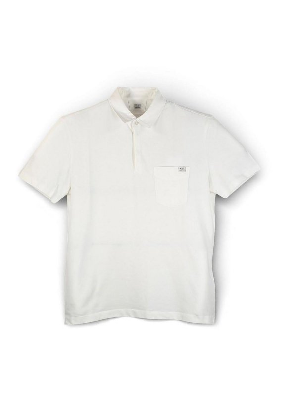 C.P. COMPANY: Poloshirts - Poloshirt - Weiß
