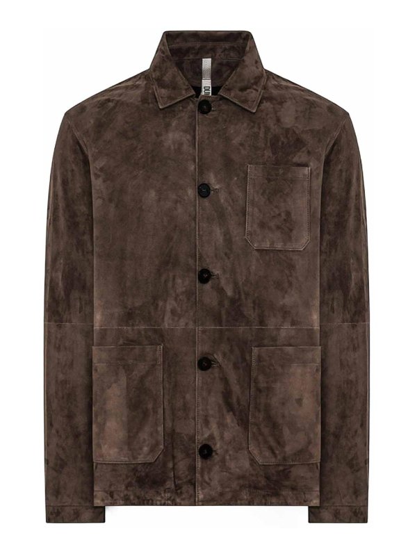 DUNO: knee length coats - Brown jacket