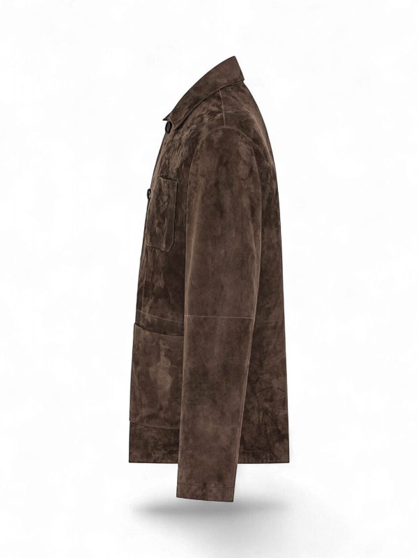 DUNO: knee length coats online - Brown jacket
