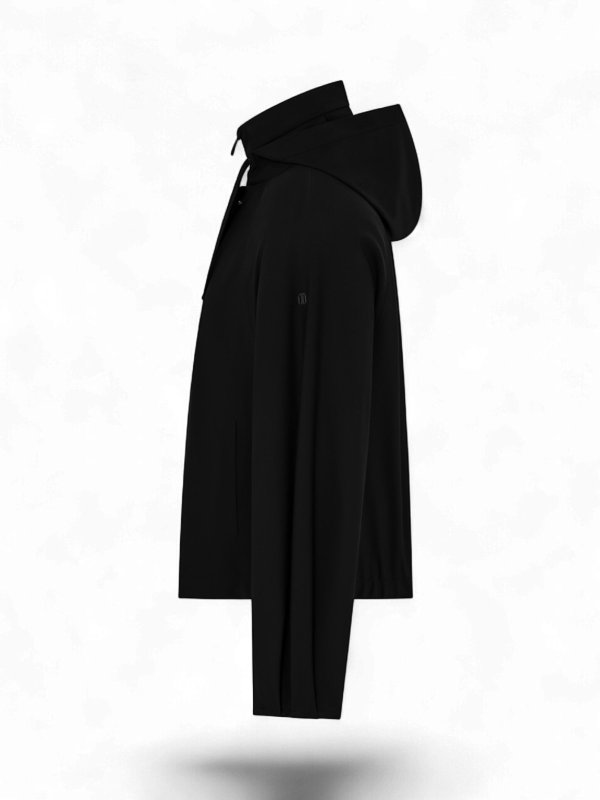 DUNO: knee length coats online - Black jacket