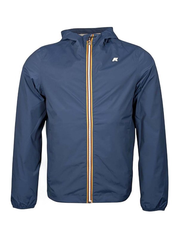K-WAY: knee length coats - Blue jacket