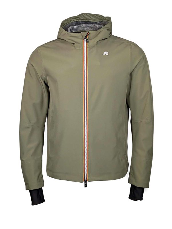 K-WAY: knee length coats - Green jacket