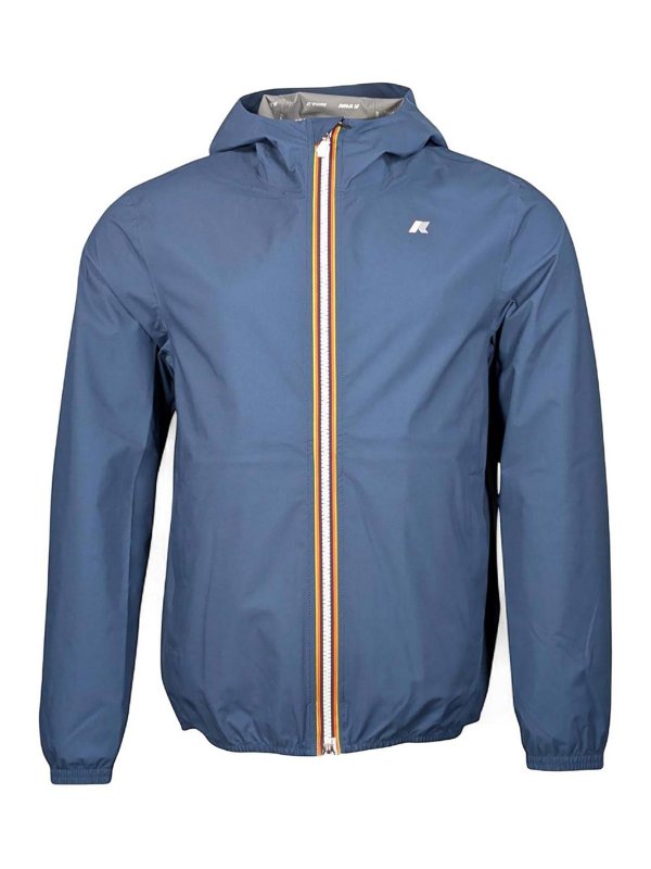 K-WAY: knee length coats - Blue jacket