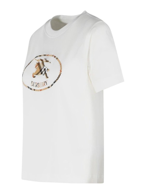 The Best Shops BURBERRY: t-shirts - Frankie White Cotton T-Shirt