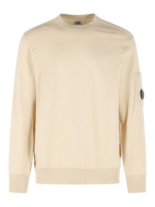 C.P. COMPANY: Pull col rond - Pull Col Rond - Beige