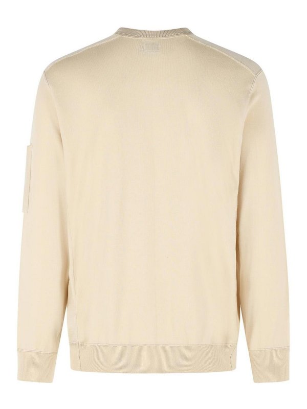 C.P. COMPANY: Pull col rond online - Pull Col Rond - Beige