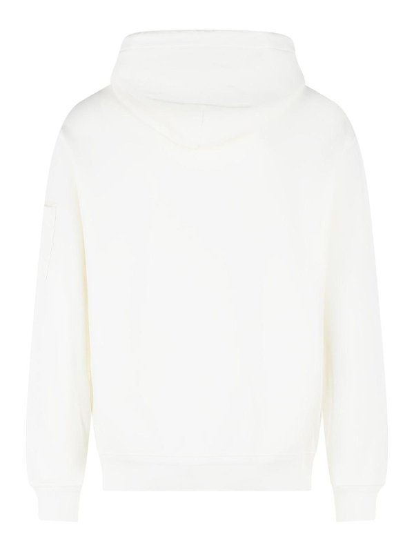 C.P. COMPANY: Sweatshirts & Sweaters online - White Cotton Sweatshirt