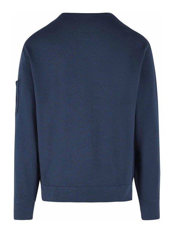 C.P. COMPANY: Sweatshirts & Sweaters online - Blue Cotton Sweatshirt