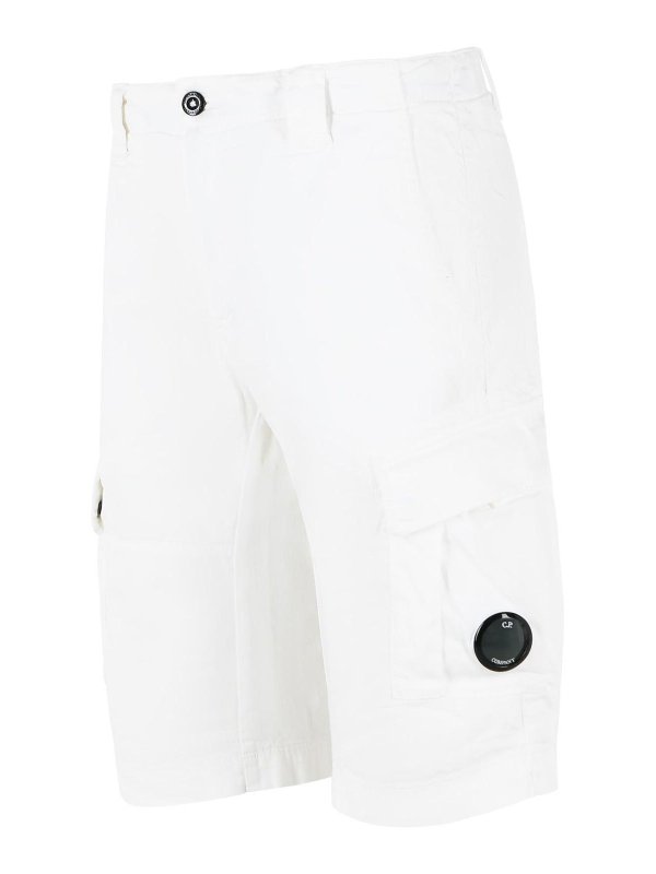 The Best Shops C.P. COMPANY: pantaloni shorts - Pantaloncini di cotone bianco