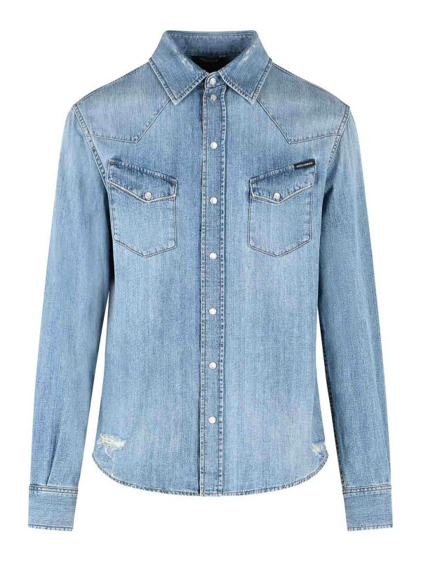 DOLCE & GABBANA: Hemden - Hemd - Blau