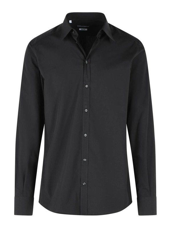 DOLCE & GABBANA: shirts - Black Cotton Shirt