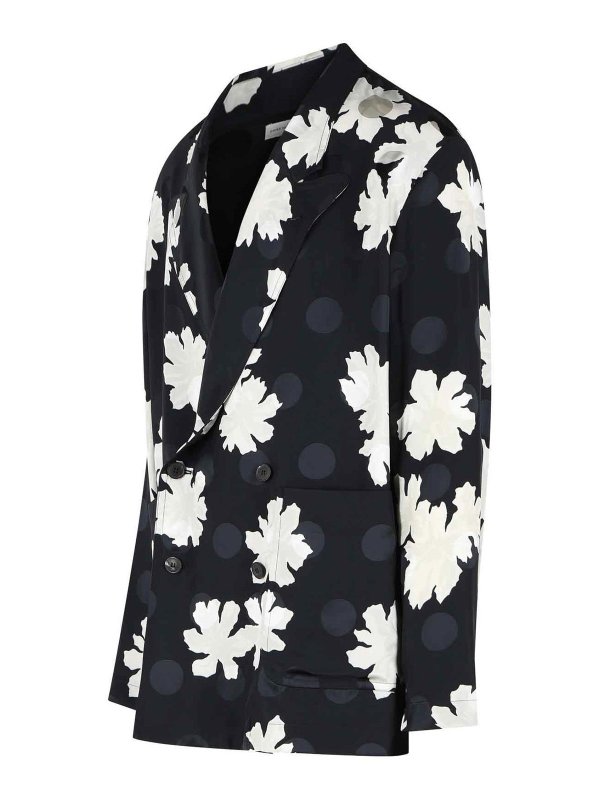 The Best Shops DRIES VAN NOTEN: blazers - Caplans Black Viscose Blazer