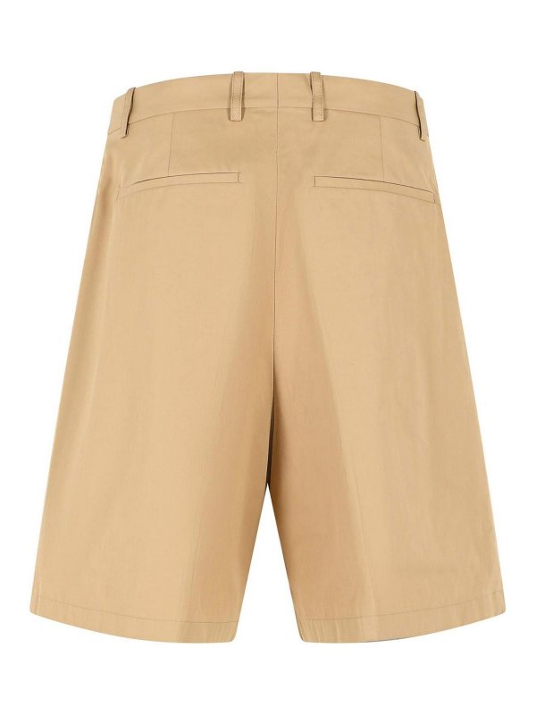 JIL SANDER: pantaloni shorts online - Bermuda in cotone beige