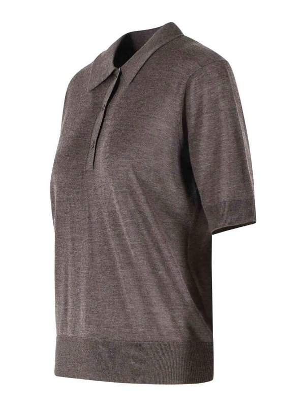 The Best Shops LOULOU STUDIO: ポロシャツ - ポロシャツ - ブラウン