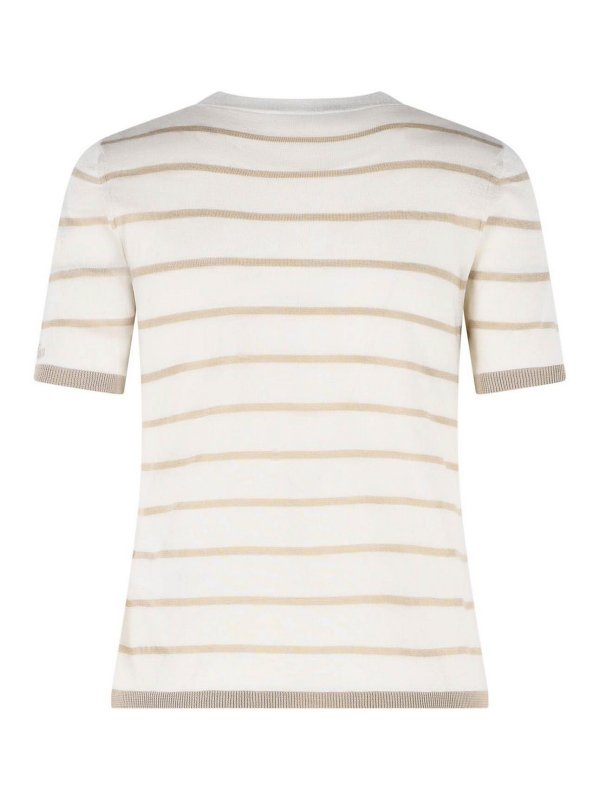 Max Mara: Strickpullover mit Rundhalsausschnitt online - Rundhalspullover - Weiß