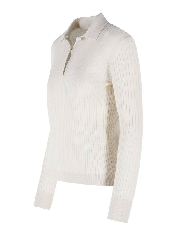 The Best Shops Max Mara: crew necks - Gitano Ivory Cashmere And Silk Sweater