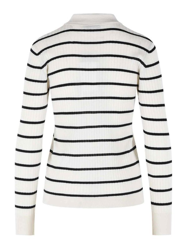 Max Mara: Strickpullover mit Rundhalsausschnitt online - Rundhalspullover - Creme