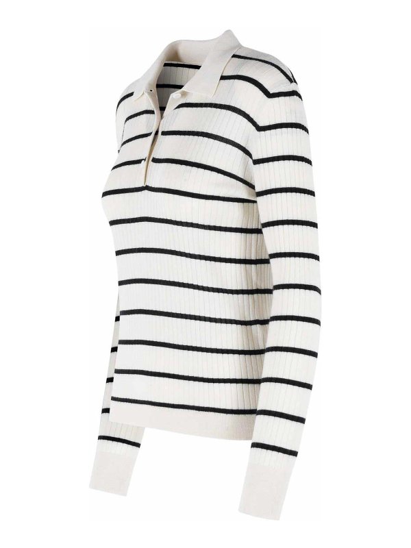 The Best Shops Max Mara: Strickpullover mit Rundhalsausschnitt - Rundhalspullover - Creme