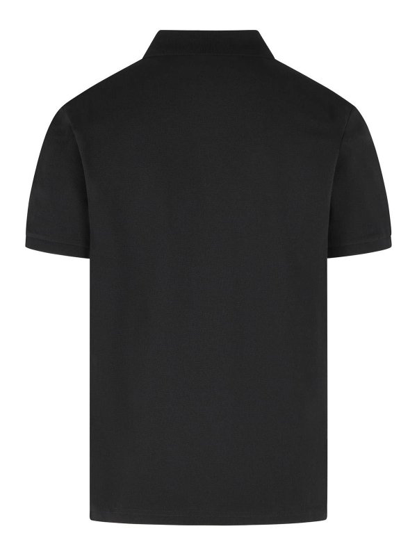 MONCLER: polo shirts online - Black Cotton Polo Shirt