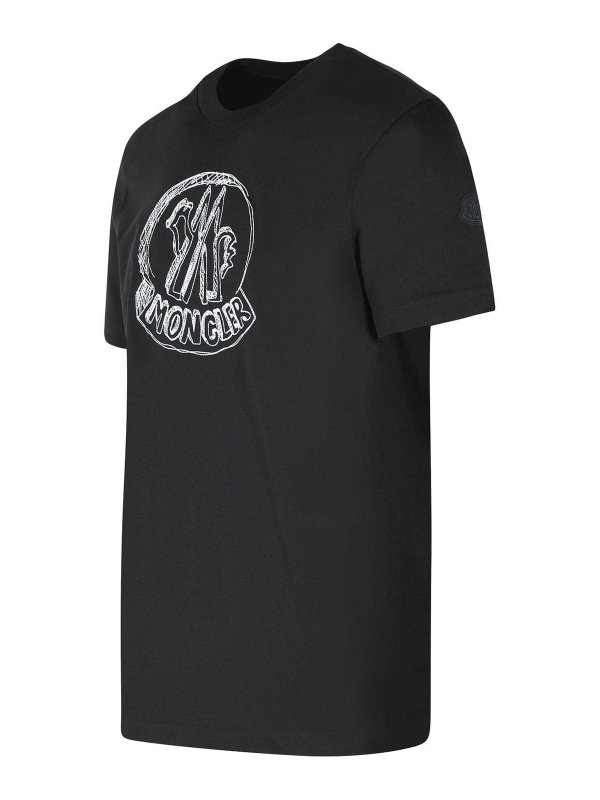 The Best Shops MONCLER: t-shirt - Maglietta in cotone nero