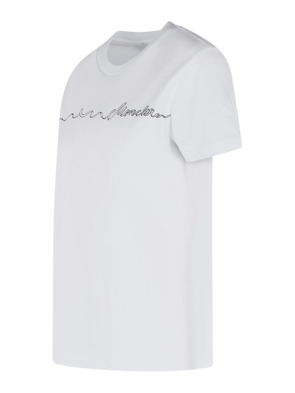 The Best Shops MONCLER: t-shirt - Maglietta in cotone bianco