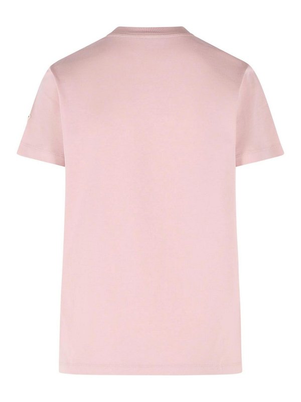 MONCLER: t-shirts online - Pink Cotton T-Shirt