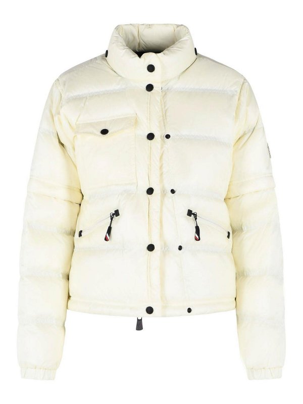 MONCLER: padded jackets - Mauduits Ivory White Polyamide Down Jacket